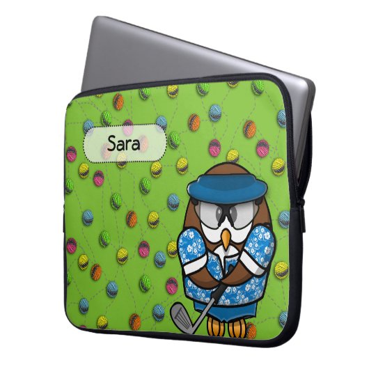 Golferuhu Laptopschutzhülle (Vorderseite Links)