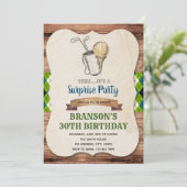 Golferwachsen-Party Einladung (Stehend Vorderseite)