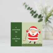 Golferweihnacht Feiertagspostkarte (Stehend Vorderseite)