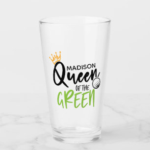 Golffähige Königin des Grünen Funny Modern Persona Glas