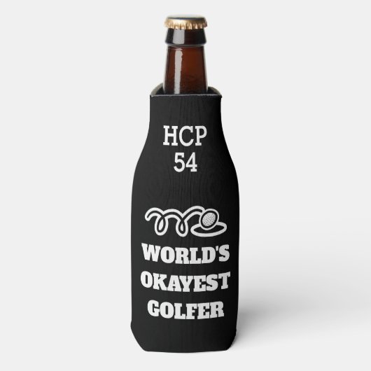 Golfflasche cooler mit Handicap Nummer Flaschenkühler (Flaschenvorderseite)