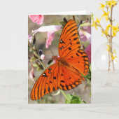 Golffritillary-Schmetterling Notecard Karte (Gelbe Blume)