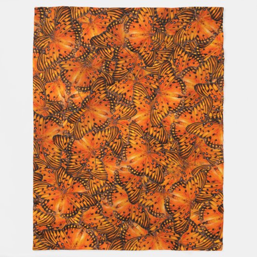 Golffritille oder Passionsschmetterlinge Orange Fleecedecke (Vorderseite)