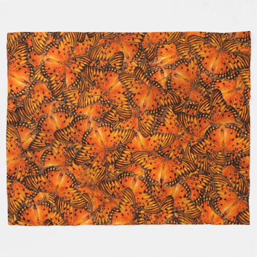 Golffritille oder Passionsschmetterlinge Orange Fleecedecke (Vorderseite (Horizontal))