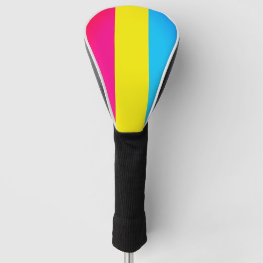 Golfgemeinschaft Pansexual Flag & Pride Liebe /LGB Golf Headcover (Vorderseite)