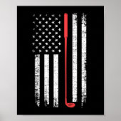 Golfgeschenk für Männer, amerikanisches Flag Golf  Poster (Vorne)