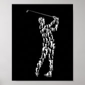 Golfgeschenk Golfschwung Eisen Abschlag Poster (Vorne)
