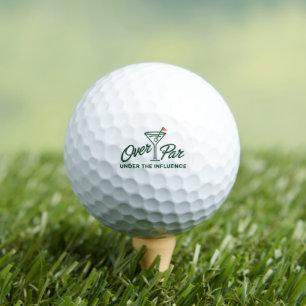 Golfgeschenk über Par und unter Einfluss Golf Golfball