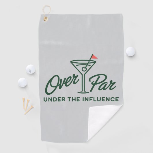 Golfgeschenk über Par und unter Einfluss Golf Golfhandtuch (Insitu)