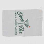 Golfgeschenk über Par und unter Einfluss Golf Golfhandtuch (Horizontal)