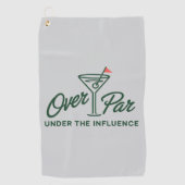 Golfgeschenk über Par und unter Einfluss Golf Golfhandtuch (Vorderseite)