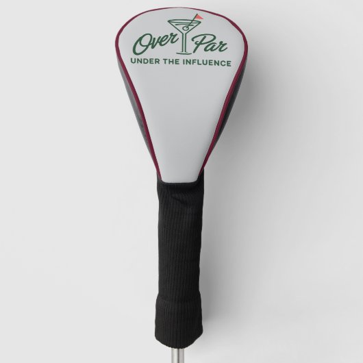 Golfgeschenk über Par und unter Einfluss Golf Headcover (Vorderseite)
