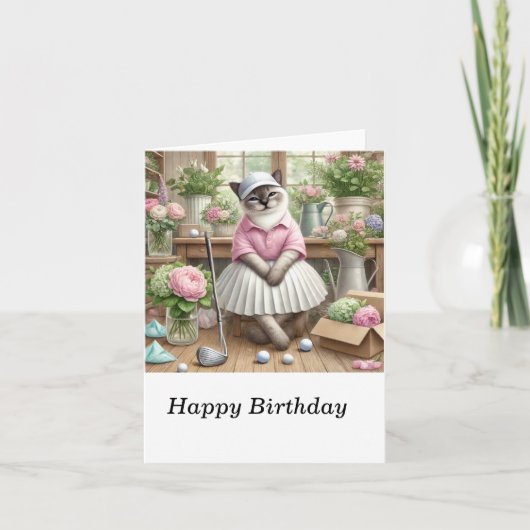 Golfgeschenke Blume Glücklich Geburtstag bis Golfe Karte (Vorderseite)
