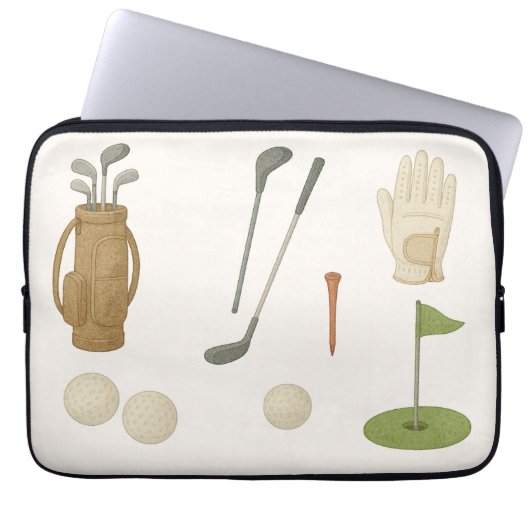 Golfgeschenke für Golfer Laptopschutzhülle (Vorderseite)