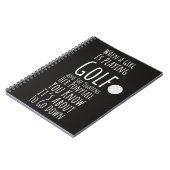 Golfgeschenke für Mädchen Golfer Frauen Spieler Notizblock (Linke Seite)