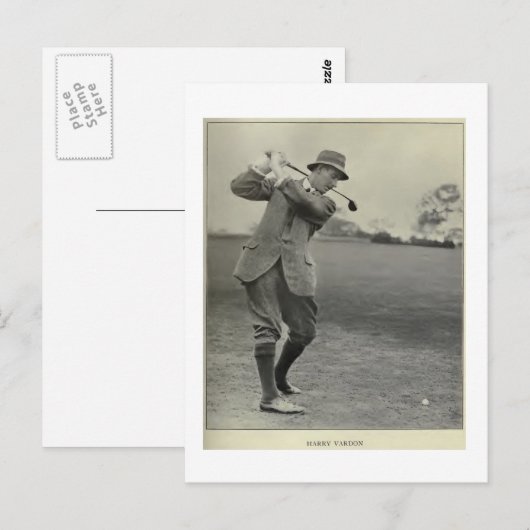 Golfgeschenke - Harry Vardon Postkarten (Vorne/Hinten)