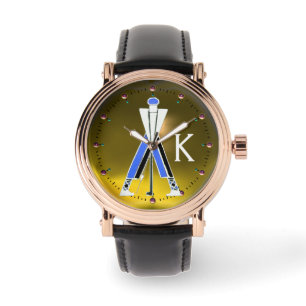 GOLFGOLFER, GOLFSPIEMONOGRAMM ARMBANDUHR