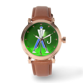GOLFGOLFER, GOLFSPIEMONOGRAMM ARMBANDUHR