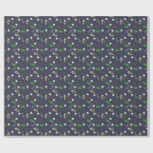 Golfgone auf Gray-Blue Geschenkpapier (Flach)