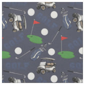 Golfgone auf Gray-Blue Stoff (Nahaufnahme)