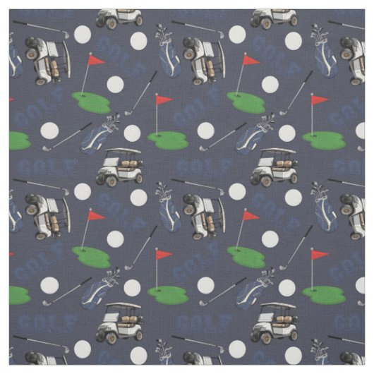Golfgone auf Gray-Blue Stoff (Muster)