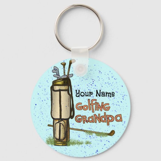 Golfgroßvater Schlüsselanhänger (Vorderseite)