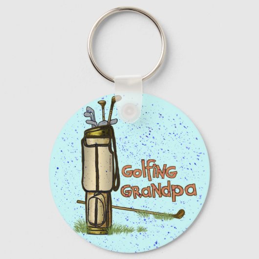 Golfgroßvater Schlüsselanhänger (Vorderseite)