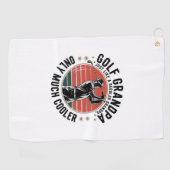 Golfgroßvater wie ein normaler Großvater (2) Golfhandtuch (Horizontal)