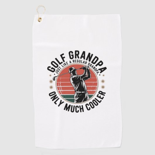Golfgroßvater wie ein normaler Großvater (2) Golfhandtuch (Vorderseite)
