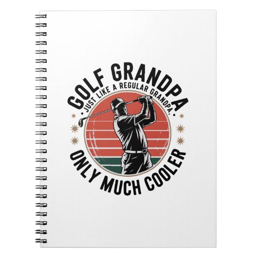 Golfgroßvater wie ein normaler Großvater (2) Notizblock (Vorderseite)