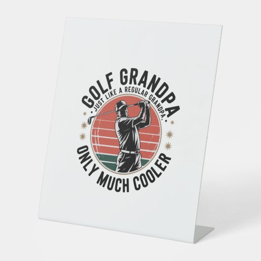 Golfgroßvater wie ein normaler Großvater (2) Sockelschild (Vorderseite)