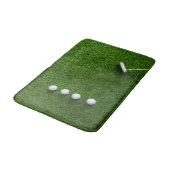 Golfgrünes Gras mit Golfbällen Badematte (Schrägansicht)
