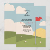 Golfgrüns Einladung (Vorne/Hinten)