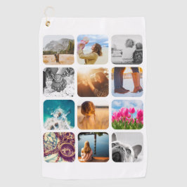 Golfhandtuch 12 Fotoplatte gerundet