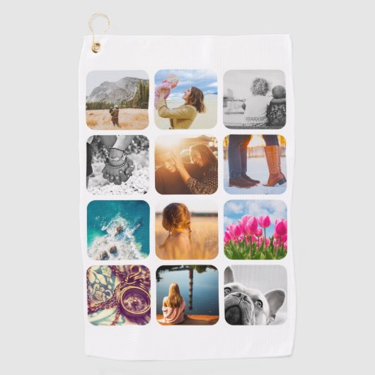 Golfhandtuch 12 Fotoplatte gerundet (Vorderseite)