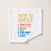 Golfhandtuch Badhandtuch Set (Waschlappen)