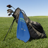Golfhandtuch Erschöpftes Golfangebot Blauer Golfpl (Gras)