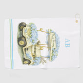 Golfhandtuch | Florales Fairway Monogramm (Horizontal)