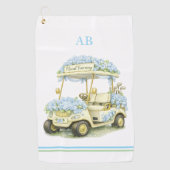 Golfhandtuch | Florales Fairway Monogramm (Vorderseite)