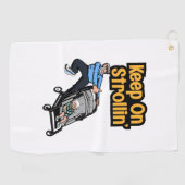 Golfhandtuch für Coole Opa (Horizontal)