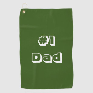 Golfhandtuch Grün Golfhandtuch #1 Dad