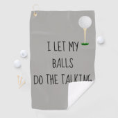 Golfhandtuch Lass Balls Reden Funny (Insitu)
