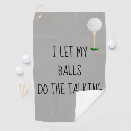 Golfhandtuch Lass Balls Reden Funny (Insitu)