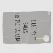 Golfhandtuch Lass Balls Reden Funny (Horizontal)
