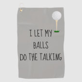 Golfhandtuch Lass Balls Reden Funny (Vorderseite)