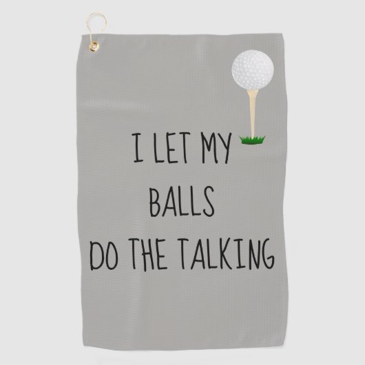 Golfhandtuch Lass Balls Reden Funny (Vorderseite)