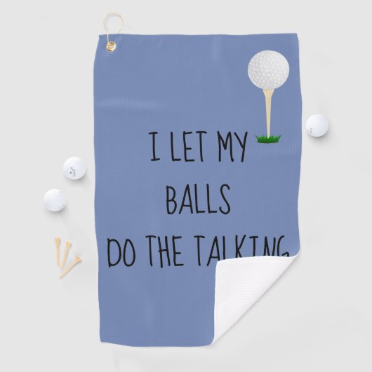 Golfhandtuch Lass Balls Reden Funny (Insitu)