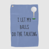 Golfhandtuch Lass Balls Reden Funny (Vorderseite)