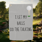 Golfhandtuch Lass Balls Reden Funny