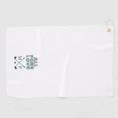 Golfhandtuch mit All Fore Love Monogramm | Dunkelg (Horizontal)